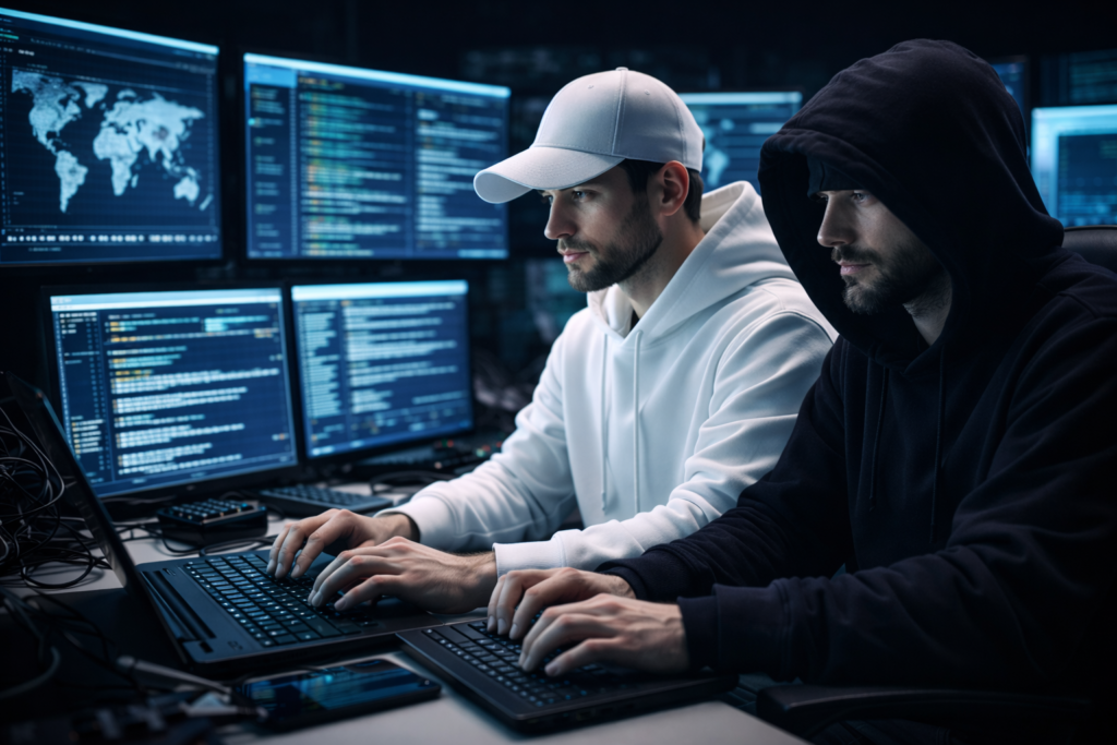 White and Black Hat Hacker