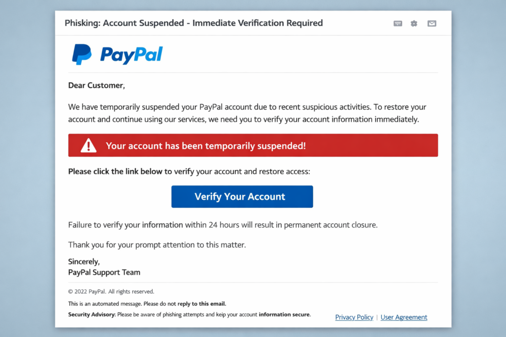 Phishing email