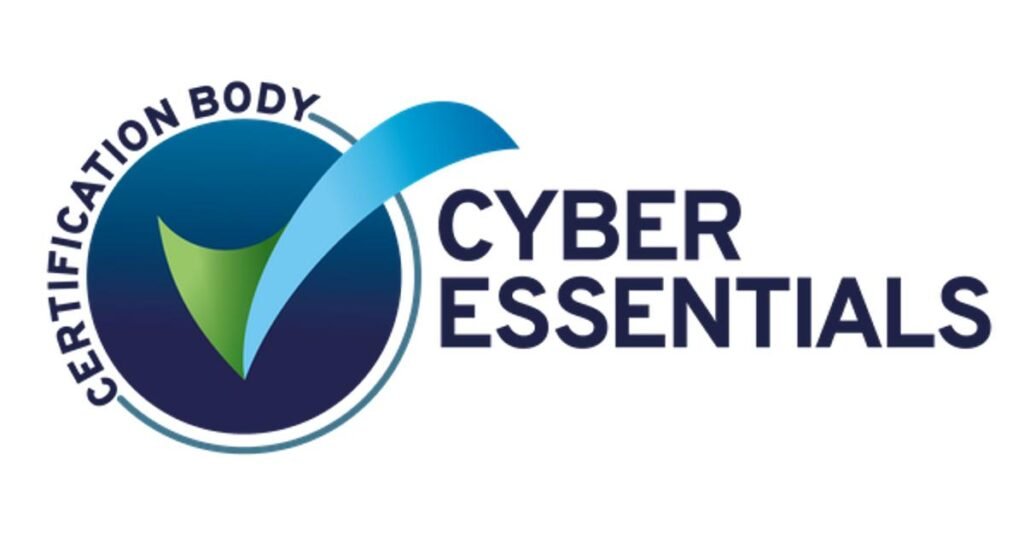 Cyber Essentials certification badge: blue circular emblem with a green checkmark and the text CYBER ESSENTIALS.